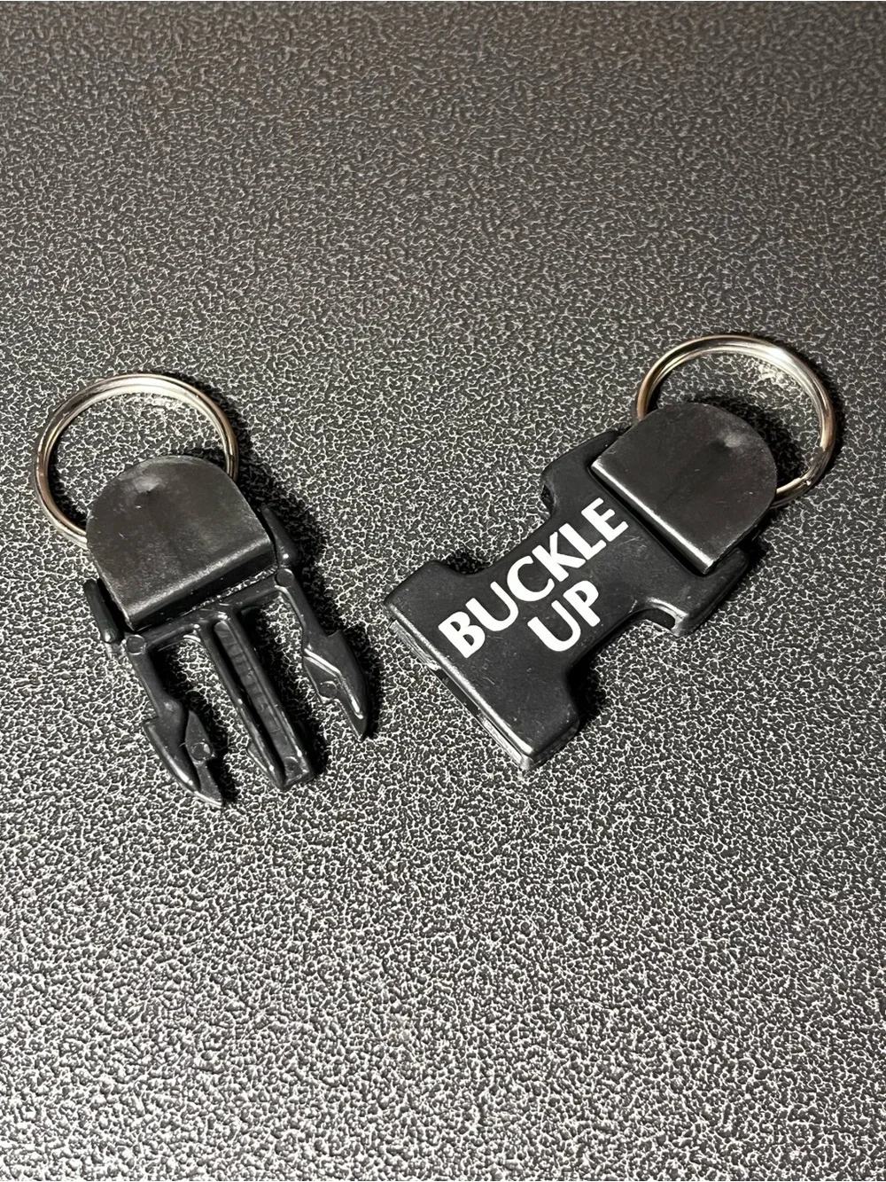 Buckle Up Black Keychain Connector